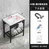 Juego de Lavabo de Pie de Acero Inoxidable con Lavabo Cerámico Integrado y Pedestal, Lavamanos de Lujo para Baño