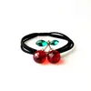 Estilo Mori Girl Anillo para el Cabello de Fruta con Pedrería Roja de Cereza Cristal Cuerda para el Cabello Coreana Estilo Pequeño Fresco Cuerda para el Cabello Distintiva Tendón de Goma Accesorios para el Cabello