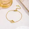 Conjunto de Joias Que Não Desbota, Nova Pulseira de Aço Titânio para Mulheres, Joia de Mão da Moda Versátil Estilo Ins, Joias Femininas, Sensação de Alto Padrão