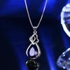 Nuevo Kaicheng Plata Esterlina s925 Gema Esmeralda Colgante Cuadrado Diamante Collar de Zirconia de Tesoro de Color Lujoso Vintage Europeo y Americano para Mujer