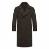 2026 Original Nuevo Abrigo de Lana para Hombre Otoño/Invierno, Gabardina para Hombre, Abrigo de Moda de Doble Botonadura de Longitud Media