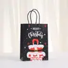 Nova Sacola de Papel Kraft Criativa de Natal Embalagem de Mão Sacola de Presente Sacola de Presente Impressa Vermelha Clássica Sacola de Papel Atacado