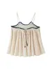 2025 Transfronteiriço Aliexpress Popular Roupas Femininas Exportação Atacado Novo Zr Ponto Acabamento em Cor Contrastante Tops