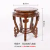 Ala de Pollo Maceta Elevada de Madera Acuario Base de Piedra Extraña Florero Soporte de Flores de Piedra Adornos de Madera Maciza Soporte de Madera Bandeja Redonda