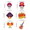 Decoración de Fiesta Mexicana Día de Muertos Amazon Bandera Tirar Flor Panal Adorno Calavera Globo Set Forma