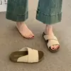 Sandalias de Suela Gruesa para Mujer, Moda Nueva Verano 2026 Estilo Casual Simple para Vacaciones Sandalias Planas tipo Birkenstock de Meter