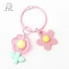 Ins Llavero Colgante Flor de Resina de Pegamento Suave Colorido Accesorios Pequeños de Flor de Silicona para DIY Anillo de Llave Colgantes para Bolsos
