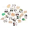 Liga de Óleo Gotejante Família Panda Folha de Bambu Broto de Bambu Acessórios de Joias Pingente de Liga DIY Corrente de Celular Chaveiro Charme