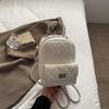 Bolsa de Mão Pequena Texturizada Estilo Chanel Acolchoada com Corrente Mochila Diária Moda Tendência Verão 2025