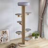 Columna Tongtian Marco de Escalada para Gatos Nido para Gatos Integrado Superior Marco de Madera Maciza No Ocupa Espacio Juguete para Gatos para Apartamentos Pequeños Plataforma de Salto para Gatos