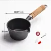 Frigideira Pequena de Ferro Fundido da Moda com Cabo de Madeira, Frigideira Antiaderente para Ovos para Uso Doméstico