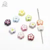 Flor de Coração Duas Cores Cor Macaron Fofo Liga DIY Peças para Corrente de Celular Colar Acessório de Cabelo com Contas