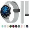 Pulseira de relógio de silicone Huawei Watch 3/3 Pro/GT 3, pulseira de mesa GT 2, GT 2 Pro com fivela de fecho magnético dobrável