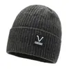 Nuevo Gorro de Punto con Forro de Terciopelo para Hombre Otoño e Invierno Moda Juvenil Protección para los Oídos Gorro de Lana Gorro Pullover para Deportes al Aire Libre
