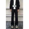 Calça Social Casual Plissada Masculina Outono Japonesa High Street Simples Elegante com Caimento Micro-Flare Tamanho Plus Marca Tendência