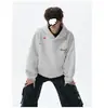 Sudadera con capucha bordada de estrella peso pesado americana para hombre, otoño, manga larga, diseño alto, ropa urbana, sudadera deportiva versátil