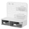 Caja de almacenamiento de tablero perforado de escritorio, estante de tablero perforado tipo cajón, estante de almacenamiento de escritorio de tablero perforado sin taladro