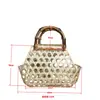 Cesta de Bambú Hexagonal Hueca Tejida a Mano Caja de Regalo de Festival de Medio Otoño, Cesta de Regalo Souvenir, Empaque de Bocadillos de Año Nuevo, Caja de Regalo Tejida de Bambú