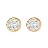 Sob a Árvore Banyan Prata de Lei S925 Joias de Exportação Brincos de Diamante Bolha Simples Clássico Versátil Brincos de Alta Qualidade para Homens e Mulheres