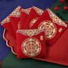 Bolsa de sobre rojo para boda, venta al por mayor, personalizada, creativa, con bloqueo de puerta abierta, para recoger, sobre rojo pequeño, con sello de Li Wei y personaje Xi.