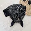 Lenço de Cabeça Hip-Hop Street Europeu e Americano Faixa de Cabelo Estampada Fino Algodão e Linho Quadrado Pequeno Estilo Coreano Moda Versátil Lenço de Cabeça