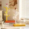 Bonito estante de escritorio con forma de conejo de orejas largas para tazas, con bandeja de drenaje para tazas de agua, tazas de café, juegos de té y portavasos pequeños