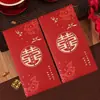 Sobres Rojos para Recién Casados con Palabras Felices, Paquetes Rojos Creativos para Compromiso y Boda, Bolsas de Sobres Rojos para Boda al por Mayor
