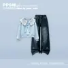 Conjunto de Dos Piezas para Niñas 2026 Primavera/Otoño Nuevo Dulce y Lindo Sudadera con Cuello de Muñeca y Pantalones de Mezclilla Casual a la Moda
