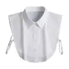 Camisa Blanca Estilo Coreano Cuello Falso para Mujeres y Hombres, Adecuada para Primavera, Verano, Otoño e Invierno, Cuello Falso Versátil para Camisa, Cuello Decorativo Unisex