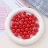 Cuentas redondas de acrílico de 16 mm con agujero recto, para bricolaje, cadena para teléfono móvil, llavero, material de cuentas, accesorios de joyería