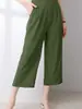 Pantalones Elásticos de Pierna Ancha para Mujer, Primavera, Verano, Otoño 2026 Europeo y Americano, Pantalones Crop Holgados de Cintura Alta, Pantalones Casuales Delgados de Pierna Recta