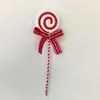 Pirulito Artificial de Espuma Colorido Pirulito Vermelho e Branco de Duas Cores Decoração Festiva de Natal Decoração de Árvore de Natal Pingente