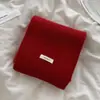 Bufanda de Lana 100% Color Puro Estilo Coreano Versátil Casual Pequeña Fresca Estilo Preppy Bufanda Cálida de Invierno para Hombres y Mujeres