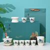 Juego de Té Kung Fu Qianshan de Alta Gama Dehua Jade de Cordero Lujo Ligero Caja de Regalo Caja de Regalo de Acompañamiento de Negocios logo