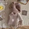 Bufanda nueva de mezcla de lana, bufanda de color liso para mujer para invierno, bufanda tejida cálida de longitud media, calentador de cuello, venta al por mayor para ventas transfronterizas