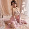 Lencería sexy de noche dorada, pijamas de pasión sexy, archivo abierto, traje de pureza gratis, mono sexy para mujer, uniforme de tentación