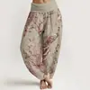 Pantalones Casuales Versátiles de Moda Estilo Nuevo 3D Estampado Digital Europeo y Americano Transfronterizo Pantalones Tailandeses para Mujer de Algodón Puro Estampado Directo Pantalones Largos de Primavera y Verano