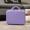 Bolsa de Maquiagem Satchel Maleta Retro 14 polegadas Bolsa de Cosméticos Fofa para Estudante Feminino Satchel Caixa de Armazenamento para Viagem