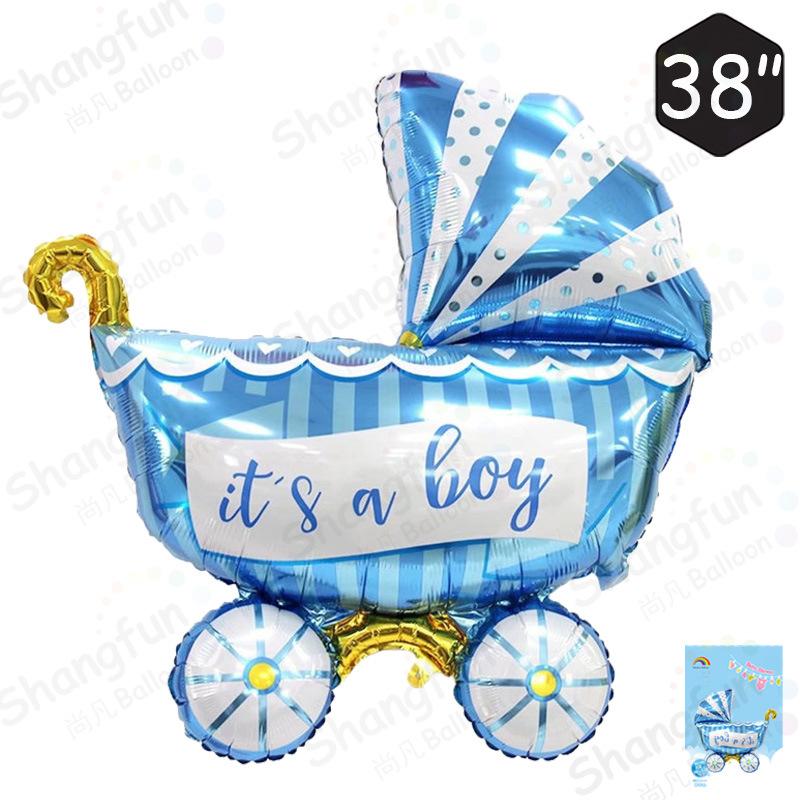 新款大号婴儿车蓝色1