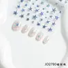 Adesivos para Unhas Estrela Estilo Doce e Cool 3D Estéreo Preto e Branco Dourado e Prateado Azul Fluorescente Vermelho Estrela de Cinco Pontas Assimétrica Adesivos para Unhas