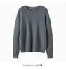 Suéter 100% Caxemira Pura para Mulheres, Gola Redonda, Macio e Quente, Adequado para Outono e Inverno, Suave e Quente, Cor Sólida