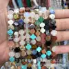 8mm Pedra Natural Cristal Ágata Cruz Contas Soltas Pulseira DIY Colar Acessórios de Joias Contas Semi-Acabadas Atacado