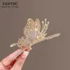Presilha de Cabelo Borboleta com Strass Brilhante Parte de Trás da Cabeça Celebridade da Internet 2026 Novo Estilo Presilha de Garra Design de Luxo Leve Penteado Presilha de Tubarão Acessórios de Cabelo