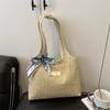 Bolso de Paja Tejida para Playa 2025 Nuevo de Moda Bolso de Hombro Gran Capacidad Vacaciones en la Costa Bolso Tote Tejido a Mano