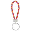Arcilla para cerámica cuerda de cuero tejida de diamante llavero bolso de dama con llavero de diamante actividades regalo llavero al por mayor