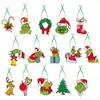 Nuevo Producto Transfronterizo Tema Navideño del Grinch Adornos Colgantes Adornos Colgantes para Árbol de Navidad Colgante Navideño