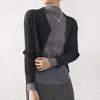 Abrigo corto plisado, otoño 2023, Sanzhai, nueva moda, elegante, para mujer, top combinable, camisa fina con aire acondicionado, camisa de protección solar
