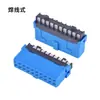 Soquete Fêmea IDC USB 3.0 20 Pinos Tipo Grampo de Solda para Fio Placa Terminal de Fio Espaçamento entre Pinos 2.0 Interface IDC para Placa-Mã Azul