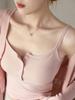 Camisola Popular Transfronteriza con Botones para Mujer, Nuevo Estilo Verano 2026, Color Sólido Moda Ropa Interior Top Básico
