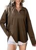 Sudadera con cuello de solapa transfronteriza europea y americana 2026 Otoño e Invierno Unisex Moda Estilo Callejero Holgada con Cremallera y Cuello de Solapa Larga